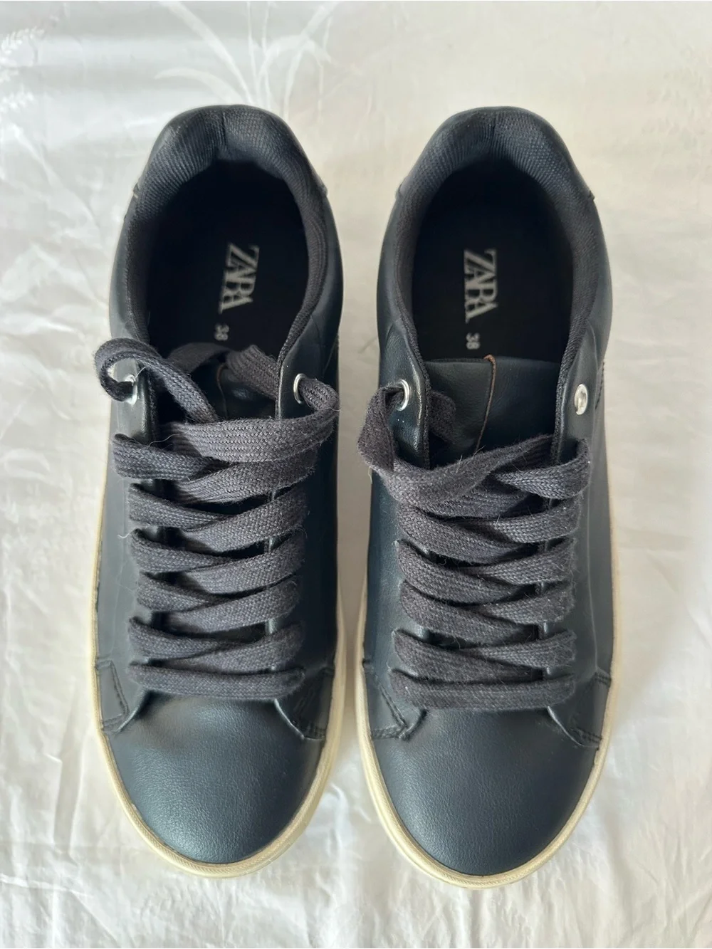 Zara Blue Kids Dress Sneakers with White Sole